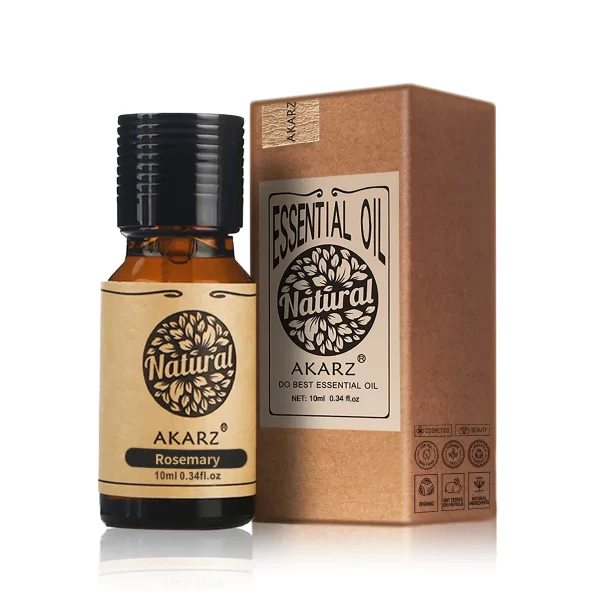 Óleo Essencial de Alecrim Natural AKARZ para Pele Corpo e Cuidados com o Cabelo